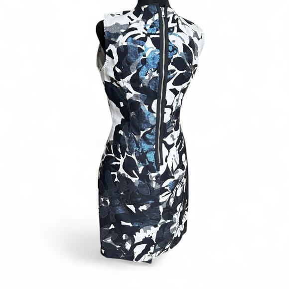 Elie Tahari Floral Sequin Dress Structured Embellished Wedding Guest Mystical 2 - Picture 7 of 15